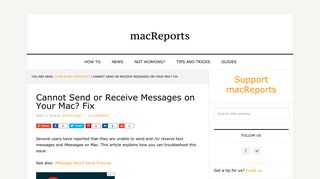 Cannot Send or Receive Messages on Your Mac? Fix - macReports