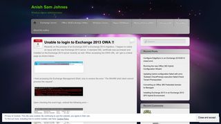 Unable to login to Exchange 2013 OWA !! | Anish Sam Johnes