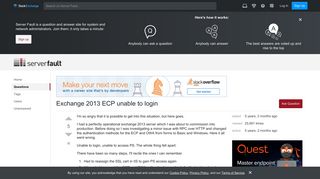 iis - Exchange 2013 ECP unable to login - Server Fault