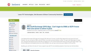Microsoft Exchange 2013 iApp - Can't login to OWA or ECP if more ...
