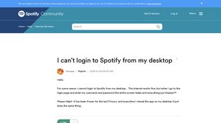 I can't login to Spotify from my desktop - The Spotify Community