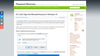 Fix: Can't Sign Into Microsoft Account in Windows 10 | Password ...