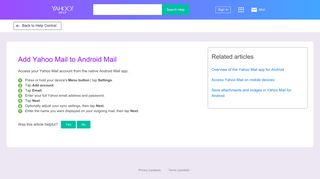 Add Yahoo Mail to Android Mail | Yahoo Help - SLN3696