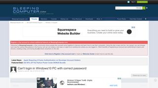 Can't login in Windows10 PC with correct password - Windows 10 ...