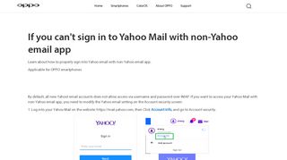 If you can't sign in to Yahoo Mail with non-Yahoo email app | OPPO ...