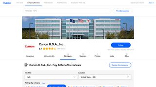 Working at Canon U.S.A., Inc.: 162 Reviews about Pay & Benefits ...