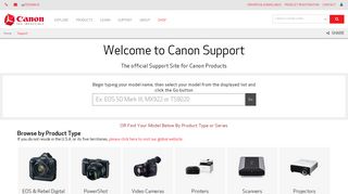 Official Canon Service and Support, Canon drivers, Canon tech ...