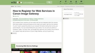 How to Register for Web Services in Canon Image Gateway: 15 Steps
