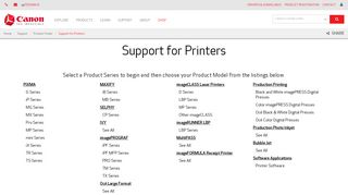 Support for Printers - Canon USA