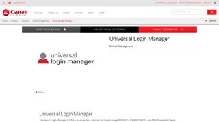 Output Management | Universal Login Manager | Canon USA