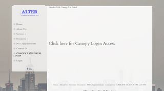 CANOPY TAX PORTAL LOGIN - Alter Financial Group, LLC