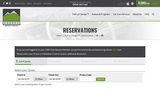Booking a Reservation - Canopy Airport Parking