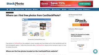 Where can i find free photos from CanStockPhoto? - Stock Photo Secrets