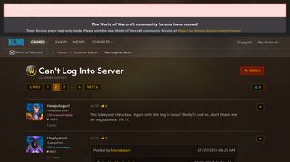 Can't Log Into Server - World of Warcraft Forums - Blizzard ...