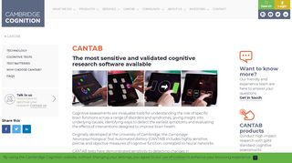 CANTAB Cognitive Research Software | Cambridge Cognition