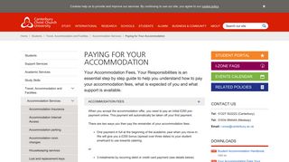 Paying for Your Accommodation - Canterbury Christ Church University