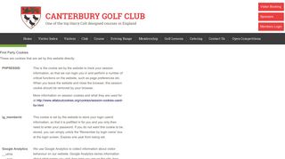 Privacy & Canterbury Golf Club Website :: in Kent, South East Golf ...