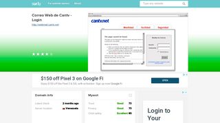 webmail.cantv.net - Correo Web de Cantv - Login - Web Mail Cantv