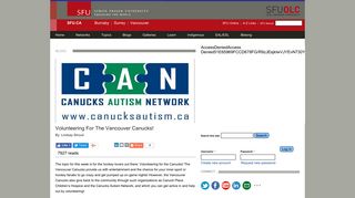 Volunteering For The Vancouver Canucks! | SFU OLC