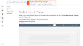 Student Login to Canvas: Canvas 101 for Teachers '17-'18 (Self ...