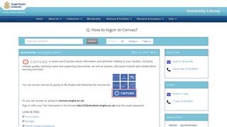 How to logon to Canvas? - Library and IT support - Anglia Ruskin ...