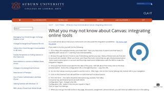 What you may not know about Canvas: integrating online tools ...