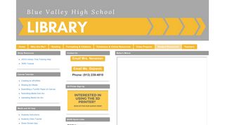 Student Resources - BVHS Library - Blue Valley Libraries at Blue ...