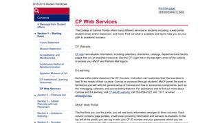 College of Central Florida - CF Web Services - Catalogs - SmartCatalog