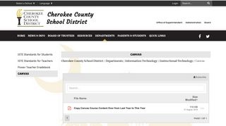 Canvas - Cherokee County School District