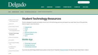 Student Technology Resources - Delgado Community College