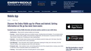Mobile App | Embry-Riddle Aeronautical University