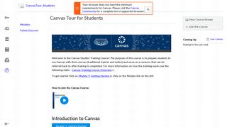 the Canvas Student Training Course! - Canvas Tour for Students