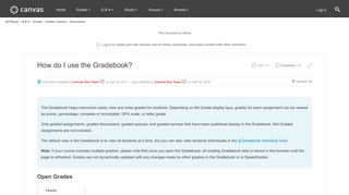 How do I use the Gradebook? | Canvas LMS Community