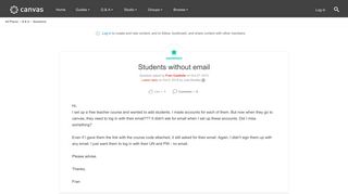 Students without email | Canvas LMS Community
