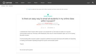 Is there an easy way to email all students in m... | Canvas LMS ...