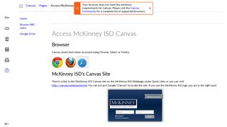 Access McKinney ISD Canvas : Canvas for MISD Students