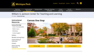 Canvas One Stop | William G. Jackson Center for Teaching and ...