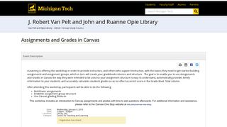 Assignments and Grades in Canvas - LibCal - Van Pelt and Opie Library