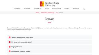 Canvas - Pittsburg State University