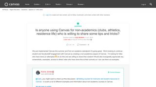 Is anyone using Canvas for non-academics (clubs... | Canvas LMS ...