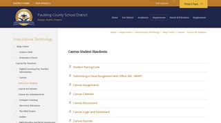 Instructional Technology / Canvas for Students - Paulding County ...