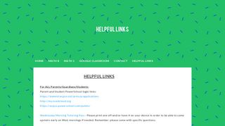 Helpful Links - Mrs. Mentzer's Classroom - Weebly