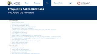 FAQ | UNCG Canvas Resource Site