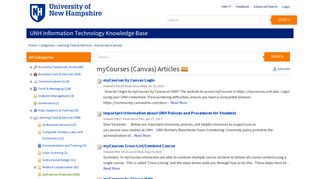 myCourses (Canvas) - UNH Information Technology Knowledge Base