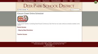 Canyon Creek Parent Teacher Scheduler - Deer Park School District