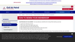 How to Renew Your Membership | Civil Air Patrol National Headquarters