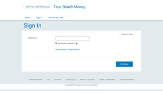 True Blue® Money - Sign In - visaprepaidprocessing.com