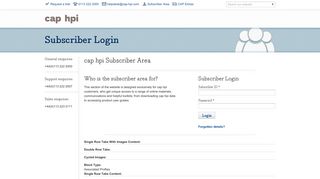 Subscriber Login | cap hpi