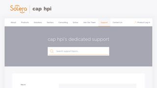 cap hpi's dedicated support - cap hpi | Support
