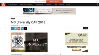 MG University CAP 2018 | AglaSem Admission